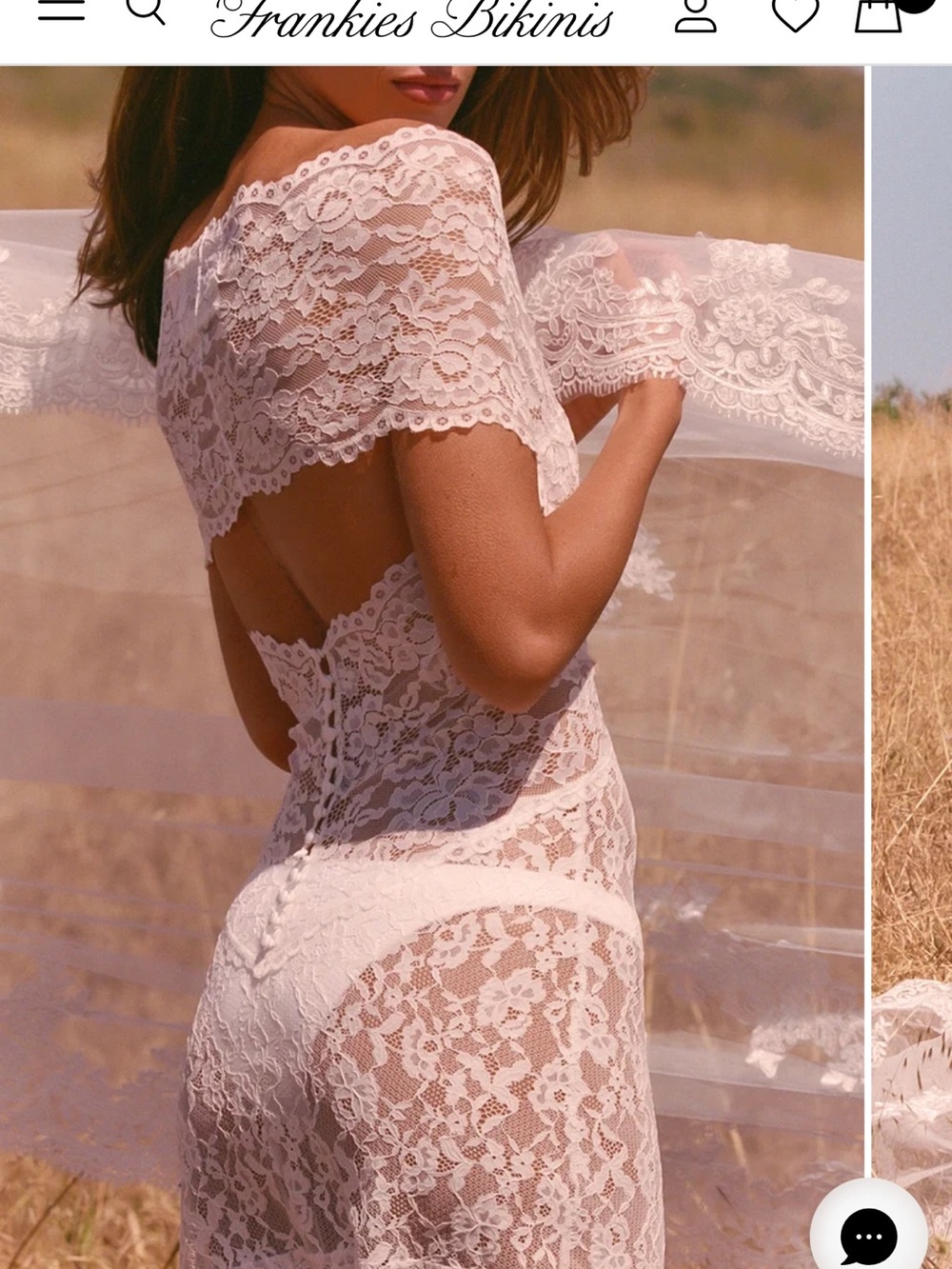 Frankie’s bikini x Paige Lorenze lace mini dress